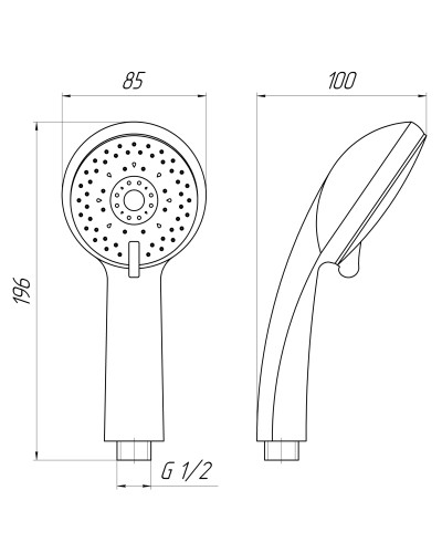 Душова лійка Globus Lux HY-1227-LUX Blister