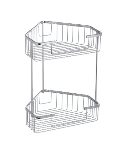 Полиця-решітка кутова 2-ярусна Zerix LR335-1 (LL1452)