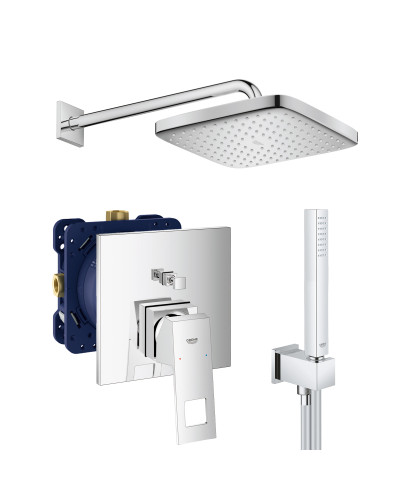 Душова система прихованого монтажу зі змішувачем Grohe Eurocube New Tempesta 250 (UA26415SC3)