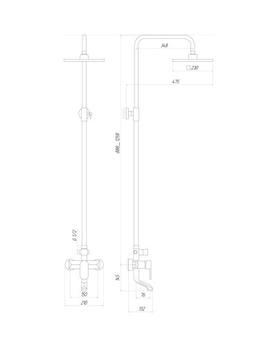 Душова система Globus Lux ONTARIO DS-006A