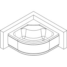 Душ піддон півкруглий BRAVO GORA RH 90