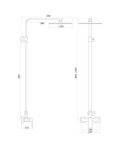 Душова система Globus Lux SICILIA SBQ-SH-125