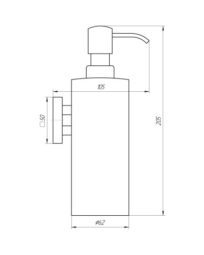 Дозатор рідкого мила Globus Lux SQ 9432 SUS304