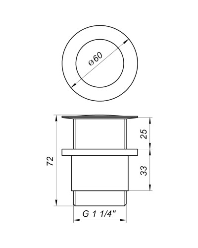 Донний клапан Globus Lux HG-041B (Click-clack)