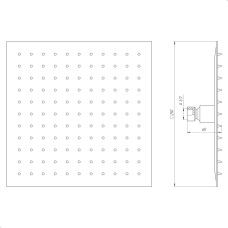 Душова лійка Globus Lux ST-0250-Q-BB