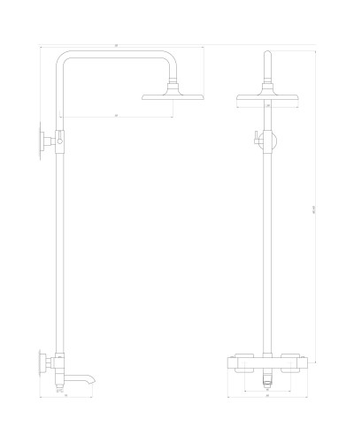 Душова система Globus Lux Termostatic R GLA-0041T-BB