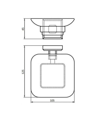 Мильниця одинарна Globus Lux BQ9408 чорна матова SUS304