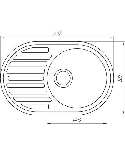 Гранітна мийка Globus Lux OHARA білий 770х500мм-А0007