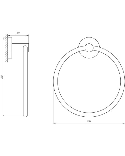 Тримач рушників Perfect Sanitary Appliances SP 8113