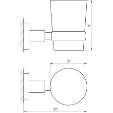 Стакан одинарний Perfect Sanitary Appliances SP 8121