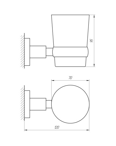 Стакан одинарний Perfect Sanitary Appliances SP 8121