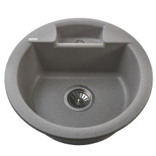 Гранітна мийка Globus Lux GURON сiрий камiнь 480мм-А0005
