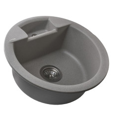 Гранітна мийка Globus Lux GURON сiрий камiнь 480мм-А0005