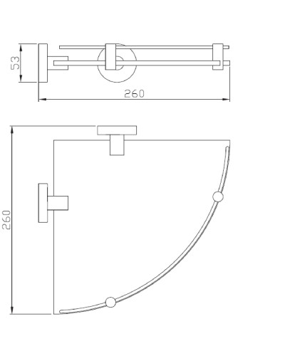 Полиця угловая Perfect Sanitary Appliances SP 8117