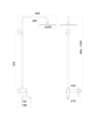 Душова система Globus Lux WIEN SBT2-SH-02