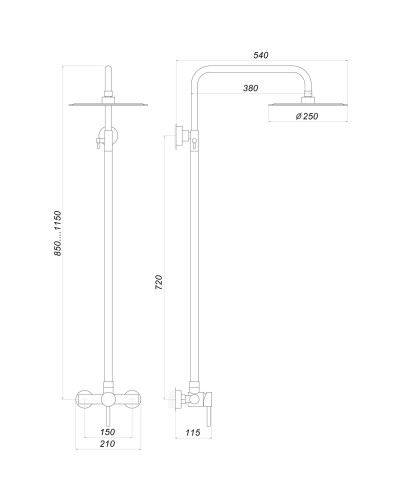 Душова система Globus Lux ALPEN S-SH-105