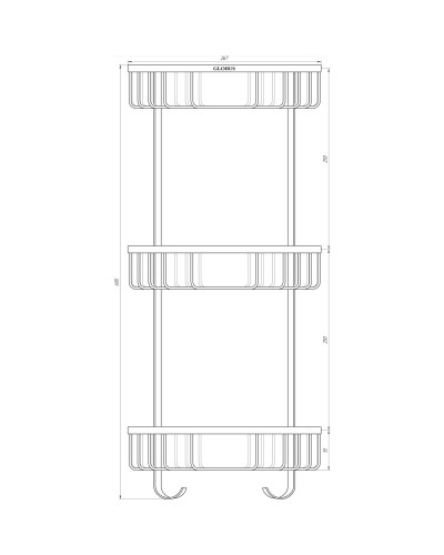 Поличка кутова Globus Lux SS 8477