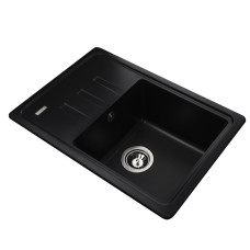 Гранітна мийка Globus Lux MONO чорний 620х435мм-А0002