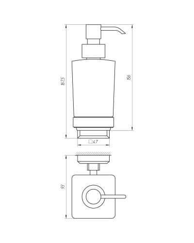 Дозатор рідкого мила TOPAZ TKB 9933A-BL чорний