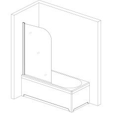Шторка для ванної BRAVO ELBA 80T