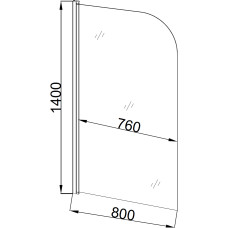 Шторка для ванної BRAVO ELBA 80T