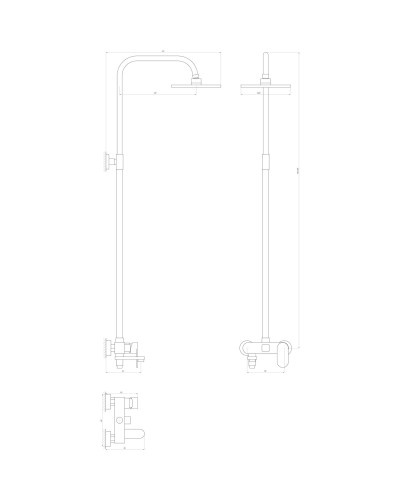 Душова система Globus Lux PRIZMA VAN-DS0010