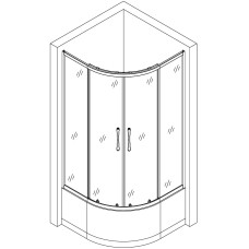 Душова кабіна BRAVO WARTA 90