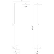 Душова система з верхнім тропічним душем Globus Lux SICILIA VAN-SBQ-SH-02