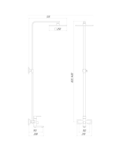 Душова система Globus Lux SICILIA VAN-SBQ-SH-02