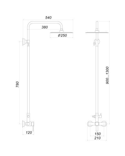 Душова система Globus Lux WIEN SBT2-SH-05