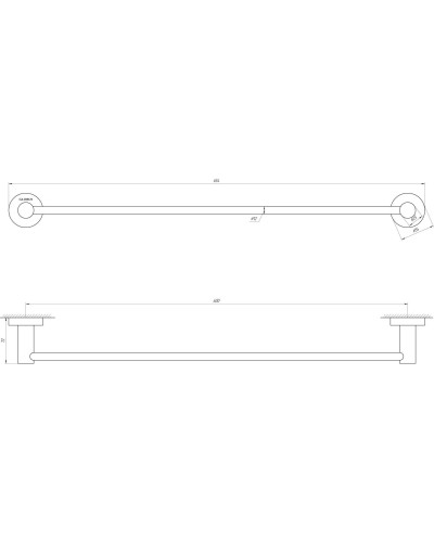 Тримач рушників Globus Lux SS 8402-60 SUS304