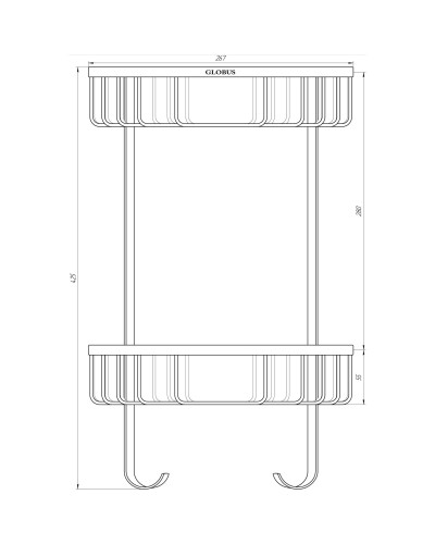 Поличка кутова Globus Lux SS 8488