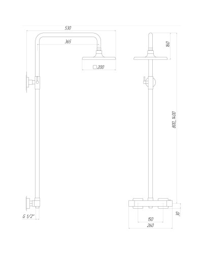 Душова система Globus Lux Termostatic Q GLM-0040T