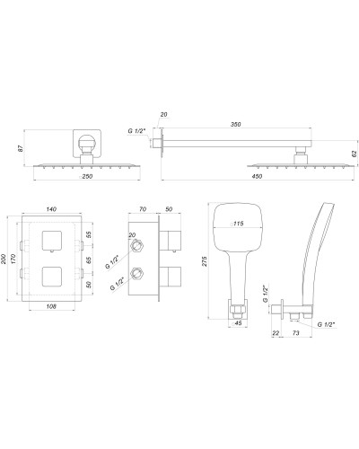 Душова система Globus Lux SMART GLM-405-BB-TT