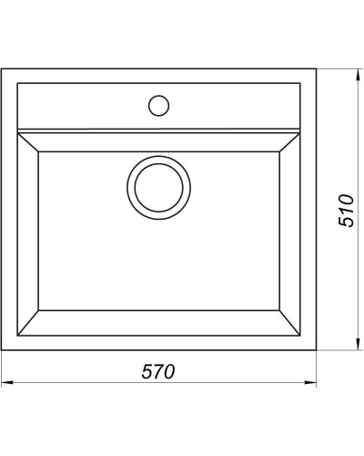 Гранітна мийка Globus Lux VOLTA пiщаний 570х510мм-А0004