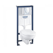 Інсталяційна система з підвісним унітазом 4-в-1 Grohe Solido Compact (39400000)