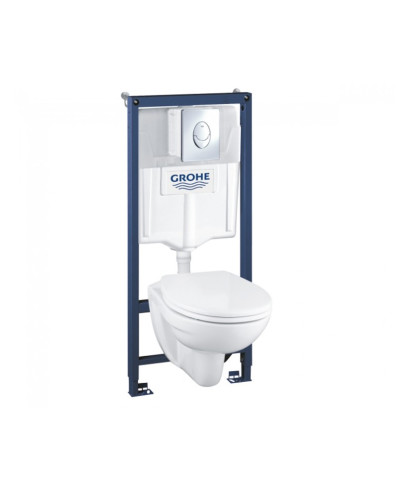 Інсталяційна система з підвісним унітазом 4-в-1 Grohe Solido Compact (39400000)