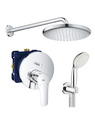 Душова система прихованого монтажу зі змішувачем Grohe Eurosmart New Tempesta 250 (UA26416SC3)