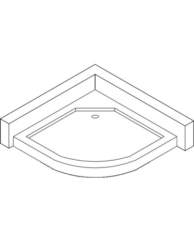 Душ піддон півкруглий BRAVO NYSA RL 90