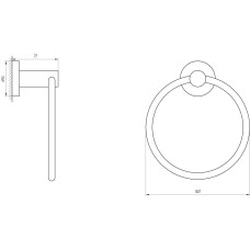 Тримач рушників Globus Lux SS 8407 SUS304