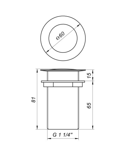 Донний клапан Globus Lux HG-053B (Click-clack)