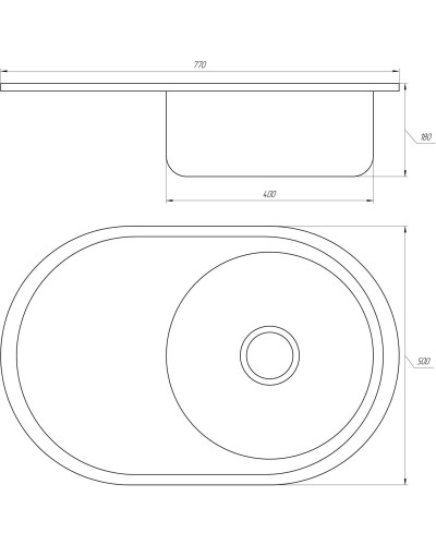 Мийка кухонна Mira MR 7750 D Decor 0.6