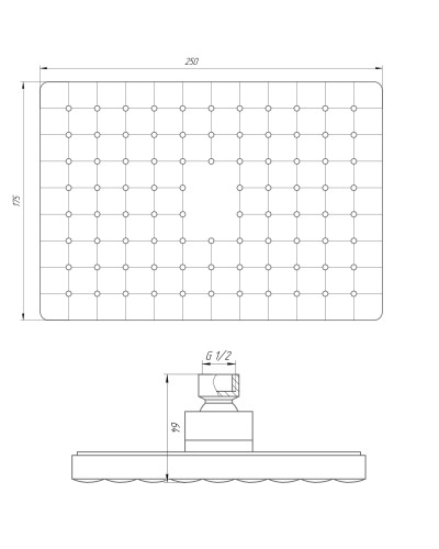 Душова лійка Globus Lux SD-002-25-BB