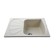 Гранітна мийка Globus Lux TANA слонова кiстка 650х500мм