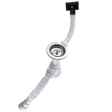 Сифон Waterstal А - 4007 під сталеву кухону мийку 1/2 40 з переливом, з гнучкою трубою