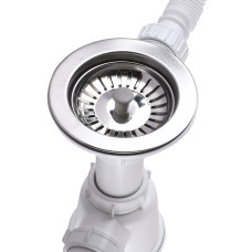 Сифон Waterstal А - 4007 під сталеву кухону мийку 1/2 40 з переливом, з гнучкою трубою