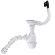 Сифон Waterstal А - 4007 під сталеву кухону мийку 1/2 40 з переливом, з гнучкою трубою