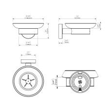 Набір аксесуарів для ванної SONIA ASTRAL KIT BLACK ( 5 предметів) 185788