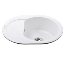 Гранітна мийка Globus Lux MORAINE білий 600х470мм-А0007