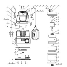 Насос дренажний садовий 0.75кВт Hmax 9м Qmax 200л/хв LEO LKS-756P (773144)